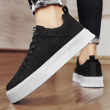 1pair Vintage Style Unisex Skateboard Sneakers - Casual Sports Low-Top Lace-Up Shoes with Faux Upper