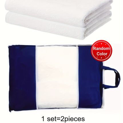 Boy's 2pcs Ihram Towels, White Islamic Towel, One-size Fit, Comes With Free Gift - Random Color Bag