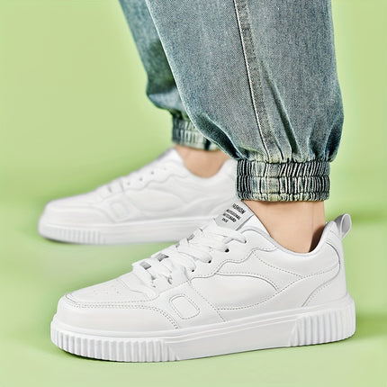 Men's Trendy Solid/Colour Block Skate Shoes, Comfy Non Slip Casual Lace Up Sneakers For Men's Outdoor Activities