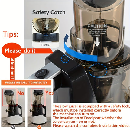 Juicer, Cold Press Juice Extractor, Masticating Juicer for Fruits And Vegetables