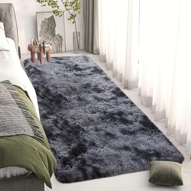 1pc of Tie-Dye Plush Soft Indoor Carpet, Modern Luxurious Plush Rug, Water-Absorbent,