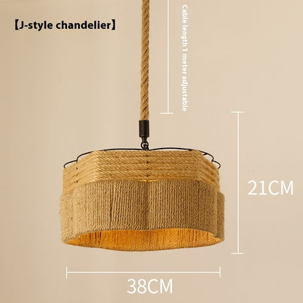 Hemp Rope Retro Restaurant Ideas Industrial Style Chandelier