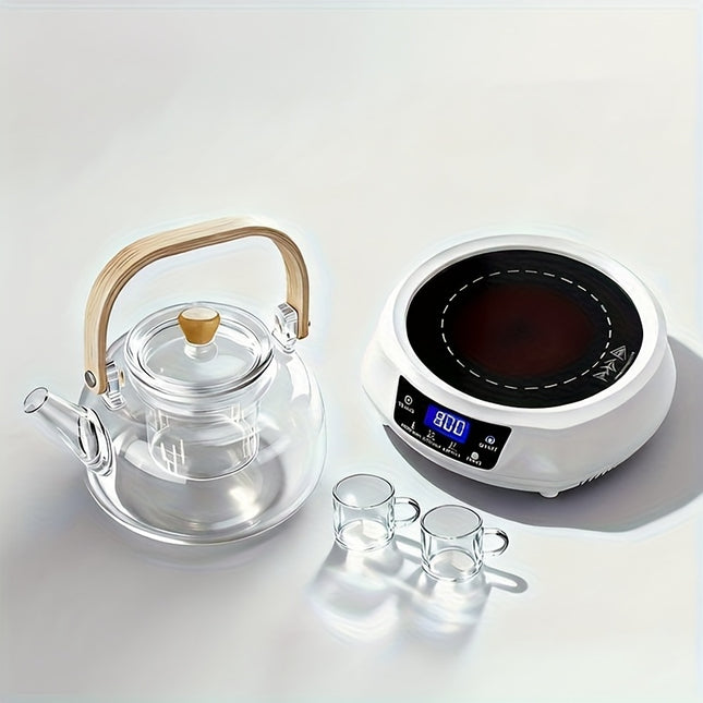 Kettle with Glass Tea Pot 700mL/23.7oz Clear Glass Teapot, Touch Screen