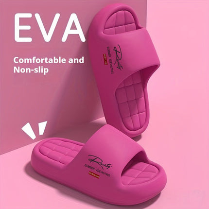 3 pcs Women'S Summer Thick-Sole Open-Toe Slippers, Soft Lining, Breathable EVA,