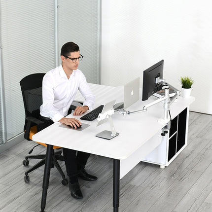 Desktop phone tablet holder