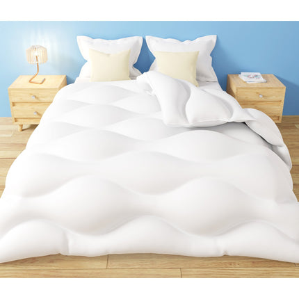 Cold Weather Warm Duvet – Cloud Pattern  White  700 g/m² High Density Hollow Fiber Filling Ideal for 1-2 People