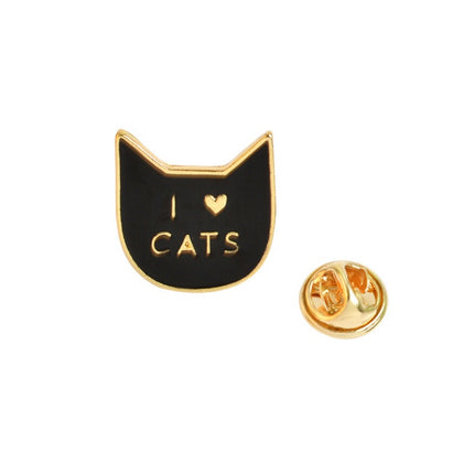 Cute cartoon dripping cat brooch