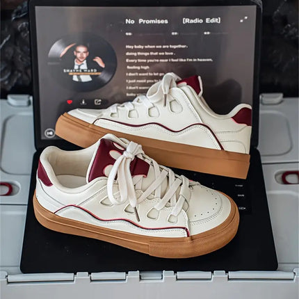 Men's Retro Low-Top Sneakers 2025 New Model - Skate Shoes with Upper & Rubber Sole,