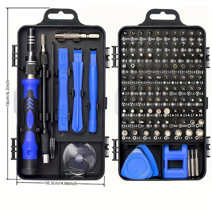 Precision Screwdriver Set 124pcs Electronics Tool Kit with 101 Bits Magnetic Screwdriver Set