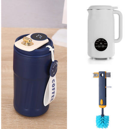 Smart Digital Thermal Bottle Portable Coffee Mug Stainless Steel Water Bottle In-Car Insulated Cup Keep Cold Vacuum Flasks 450ml
