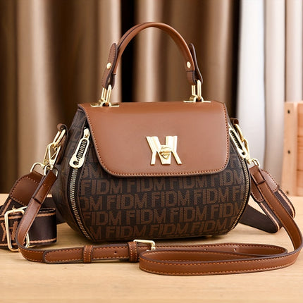 Classic Colorblock Shoulder Handbag - Satchel Bag Synthetic with Feature - Adjustable Strap