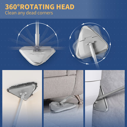 80-Inch Extra-Long Ceiling & Floor Mop Set with 6 Reusable Pads