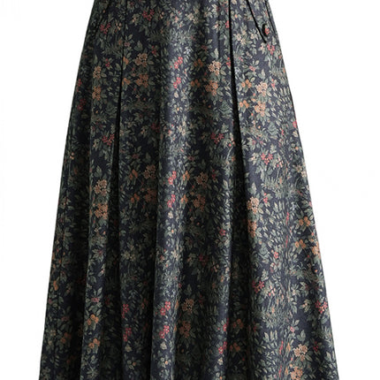 Women's Rabbit Dance (Mi Mi Dance) Print Midi Skirt A-Line Umbrella Skirt with Flared Hem