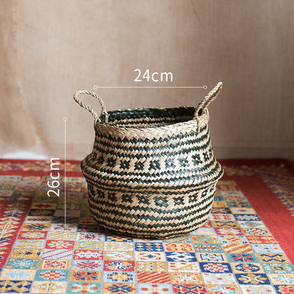 Straw storage basket, storage basket can be folded