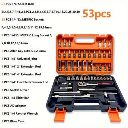 Tool Kit Set, Professional High-Quality Automotive Repair Tools - 46/53/61/82/151pcs