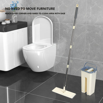 Lightweight Mop Household Floor Mop And Bucket Set - Wet And Dry Cleaning, Water Scraping Bucket