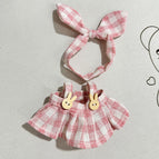 Pendant Fresh Pink Plaid / Not Include Dolls