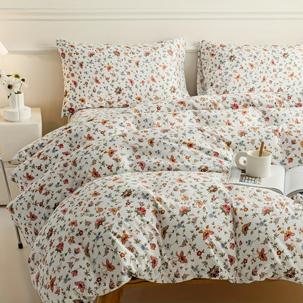 3pcs(2 Pillowcases + 1 Comforter Cover) Polyester Kit Bedroom Double Bed/Single Bed/Bedroom/Extra-Large Bed Universal