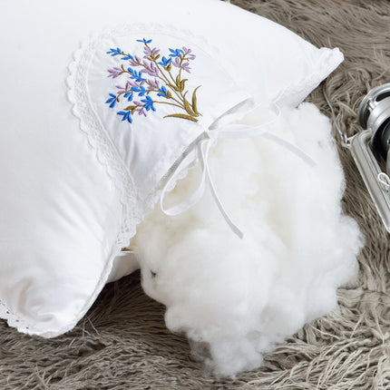 Pure Cotton Feather Velvet Pillow White Pillow