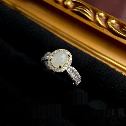 French Heavy Industry Colored Gemstone Zircon Ring