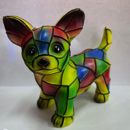 Colorful Strange Dog Lamp Resin Decorations