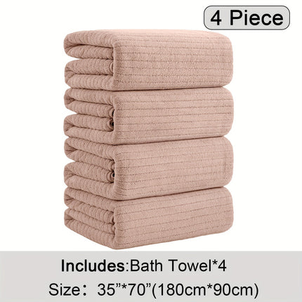 4 Pack Oversized Bath Towels Set, 35"x70" Extra Large Towel Microfiber