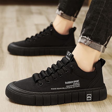 Men'S & Women'S Low-Top Sneakers - Solid Color White Faux Cover Upper, Durable Rubber Sole,