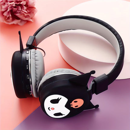 Hello Kitty Headphones Foldable Wireless Headset Kuromi Headphones Cute Earphones, Gaming Headset