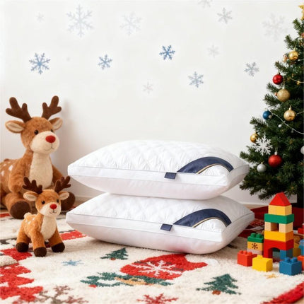 A Pair of Premium Sleep Pillows Designed for Neck Support, Plush And Cozy, Machine Washable,