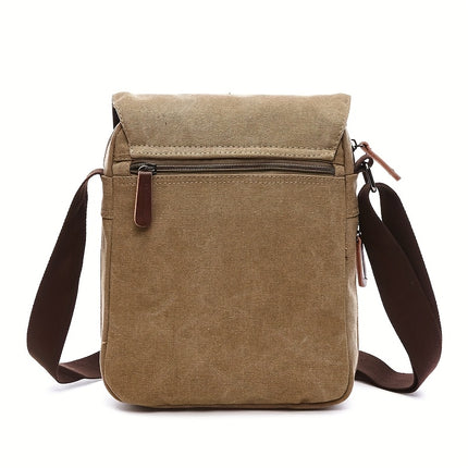 A Men'S Shoulder Bag, Single Piece, Crossbody Canvas Bag