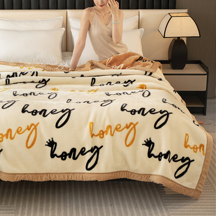 Extra Large Thickened Raschel Blanket | Double Layer Four Season Soft Throw Blanket, Machine Washable