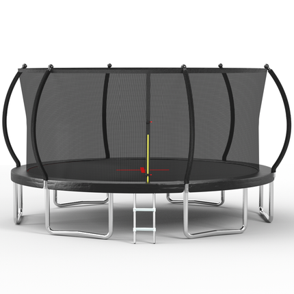 YC 16FT trampoline Pumpkin-Srandard- Black