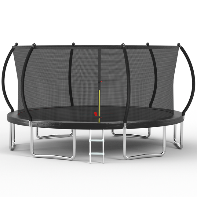 YC 16FT trampoline Pumpkin-Srandard- Black