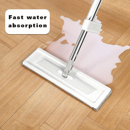 1set Mop Plus 2 Mop Cloths - Long-Handled Hands-Free Cleaning for Wet and Dry Floors,