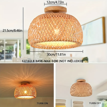1Pc rural retro tropical style E27 bulb base ceiling light, dining room, kitchen,