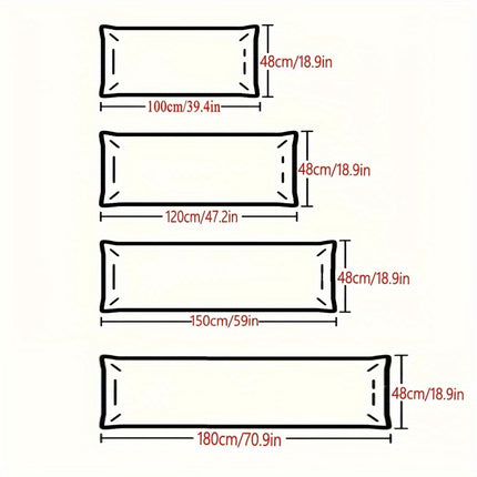 1pc Premium Soft Extended Pillow White, Comfortable Sleeping Body Pillow for Hotel and Home Use