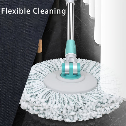 Mop wet and dry dual-use stainless steel double drive rotating mop bucket,