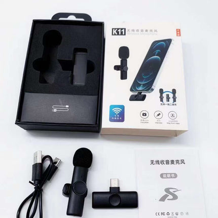 Collar Clip Microphone Outdoor Video Recording Wireless Microphone