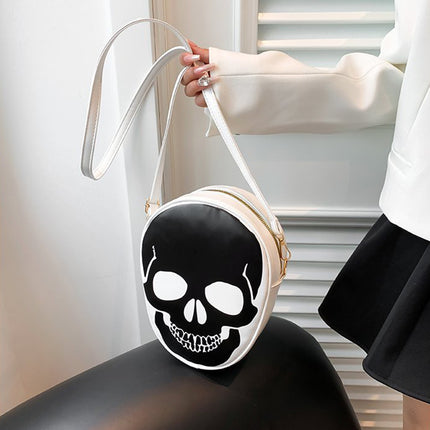 Halloween Skull Shoulder Bag Personality Funny Messenger Bag
