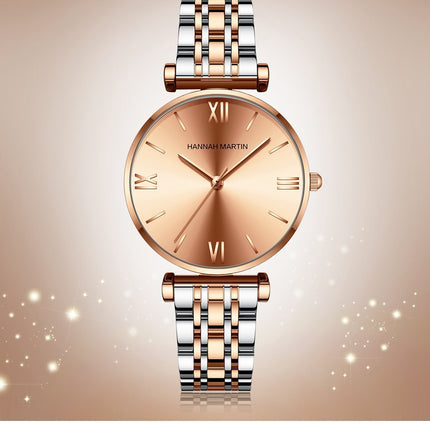 Women's Solid Stainless Steel Band Watch