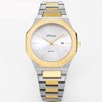 Gold Steel Belt White