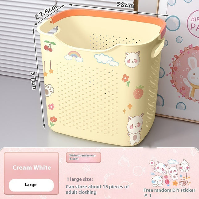 Bathroom Bathroom Laundry Basket Subnet Red Same Style Bath Clothes Basket Storage Bucket