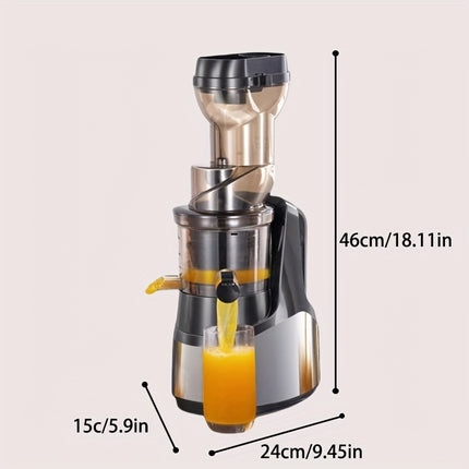 Juicer, 300W Slow Masticating Machines with Large Feed Chute Fit Whole Fruits