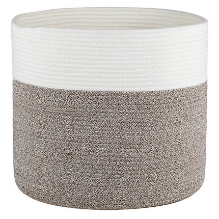 Cotton String Woven Laundry Basket Color Matching Household Storage Basket