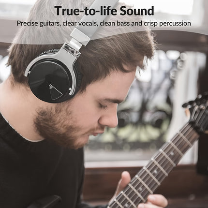 Active Noise Cancelling Wireless Headphones, 30H Playtime, with Microphone,