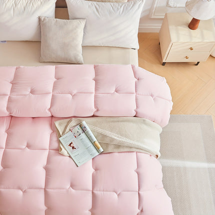 1pc Thick Duvet, Doule Sided Use 100% Polyester Quilted 400gsm Quilt, Ultra-Soft, Machine Washable