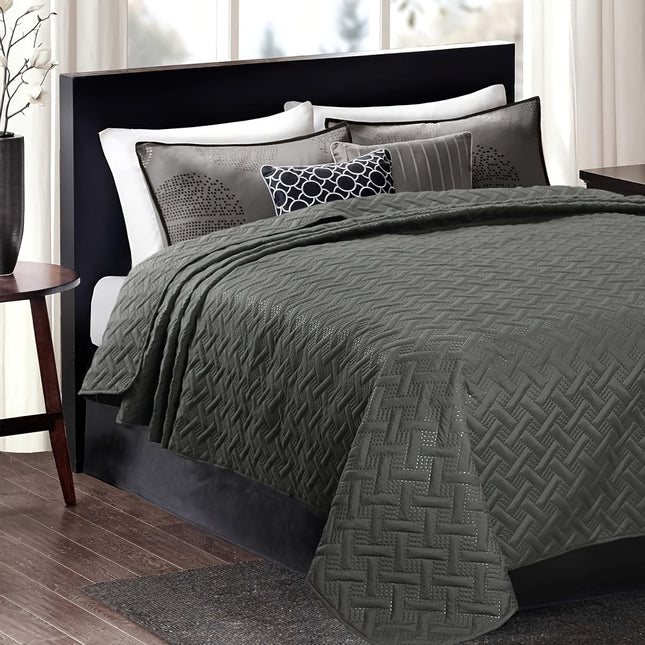 Geometric Ultrasonic Stitched Woven Polyester Comforter for RV Bedroom or Living Room