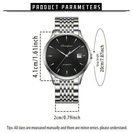 Men's Automatic Mechanical Watch Luxury Slim Sports Calendar Wristwatch Thanksgiving Day