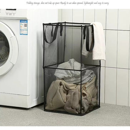 Foldable Square Grid Laundry Basket