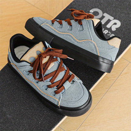 Men's Four Seasons Korean-Inspired White Low-Top Sneakers